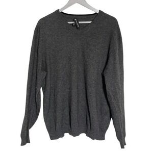 Daniel Bishop Men's‎ XL gray 100% cashmere V-neck sweater